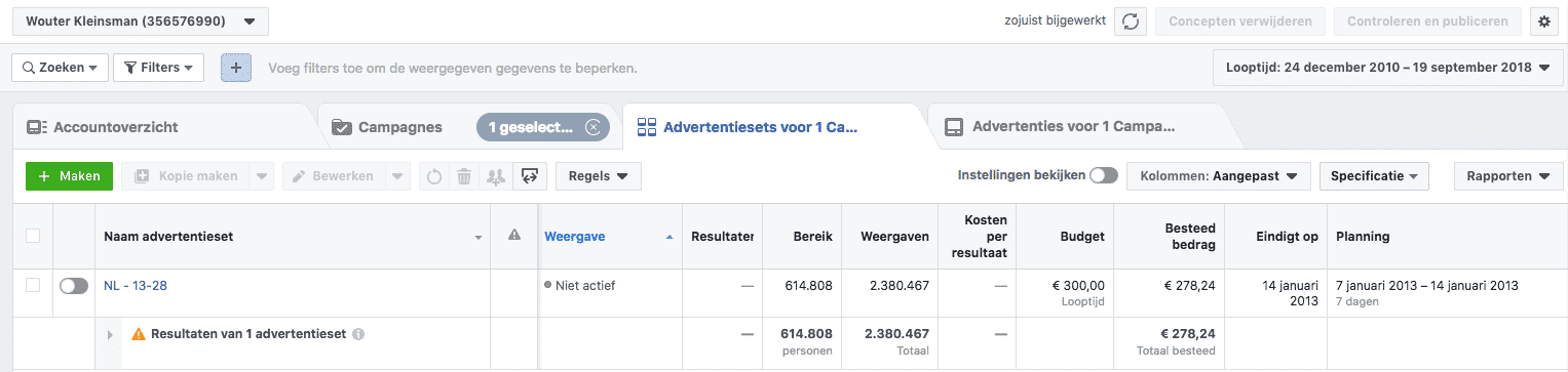 Facebook adverteren voor bedrijven - gouden tijden