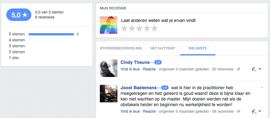 Facebook referenties