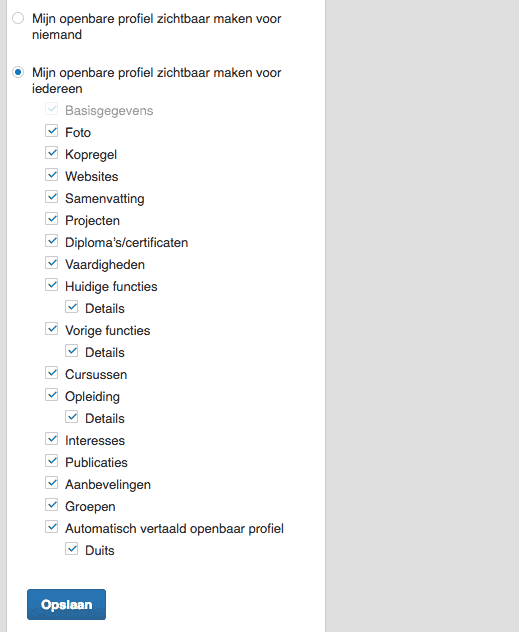 Linkedin marketing privacy instellingen