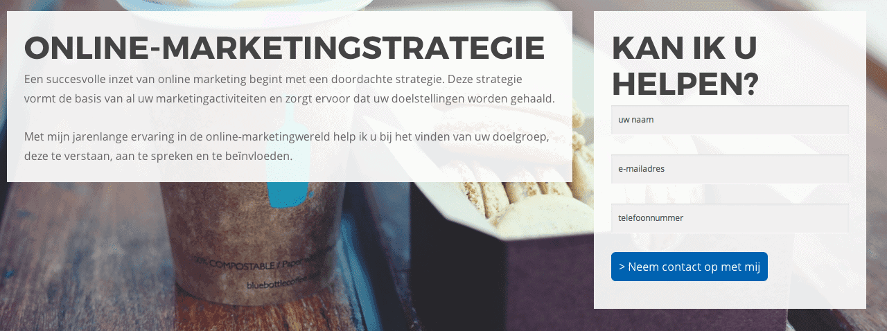 Contactformulier online-marketingstrategie