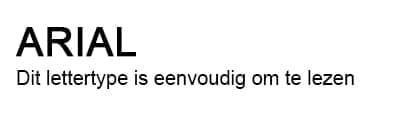 arial-eenvoudig-lettertype