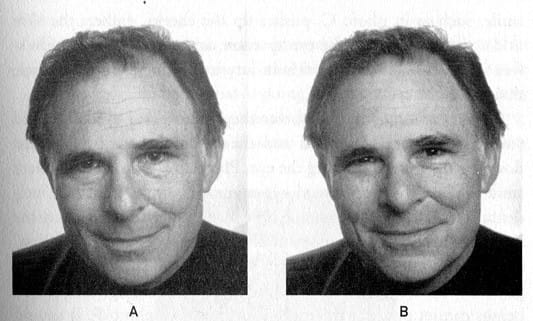 linkedin-profiel foto - fake smile en echte gimlach