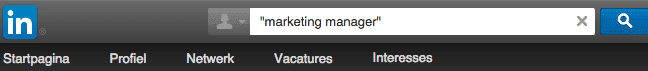 Zoekfunctie Linkedin